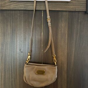 Marc Jacobs Taupe Leather Crossbody Bag